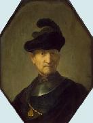 Rembrandt van rijn Old Soldier Spain oil painting artist